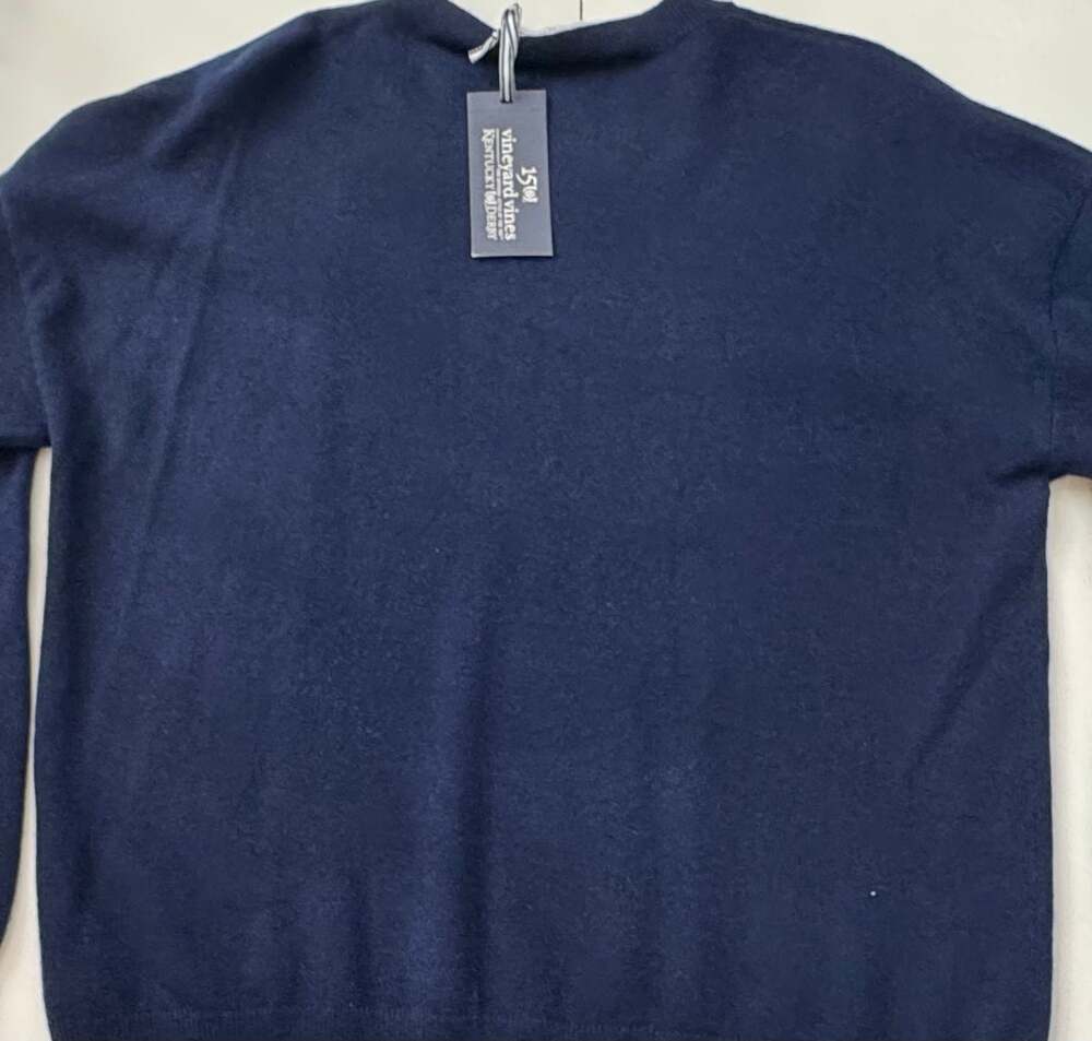 Vineyard Vines Kentucky Derby Horse Print Cashmere Crewneck Sweater - Picture 9 of 9